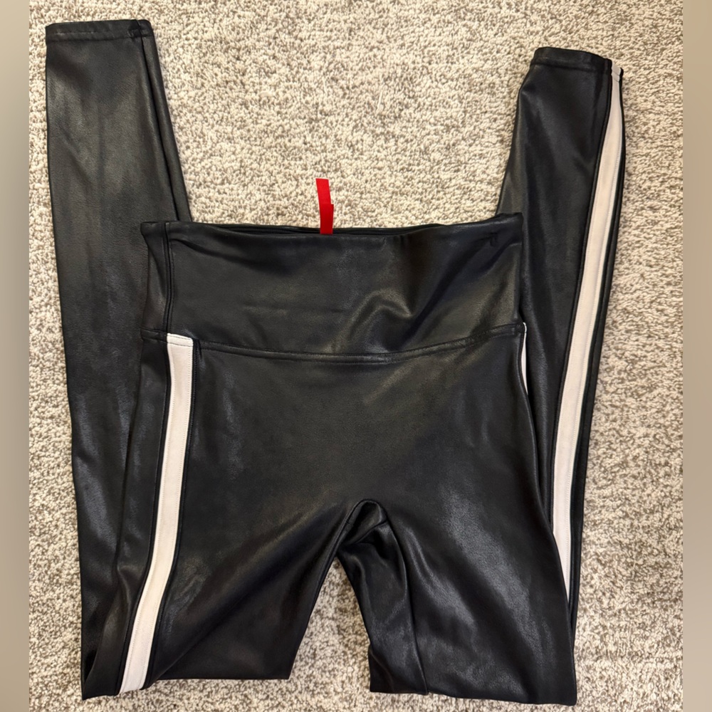 SPANX Black Faux Leather Leggings
